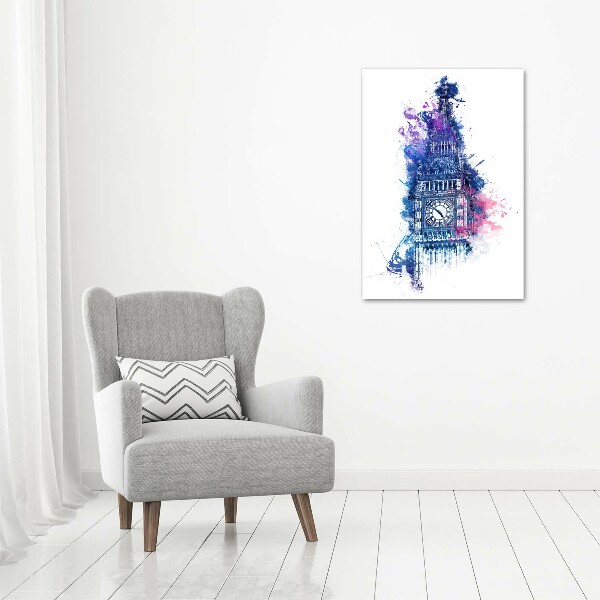 Foto leinwand vertikales Farbenfroher Big Ben