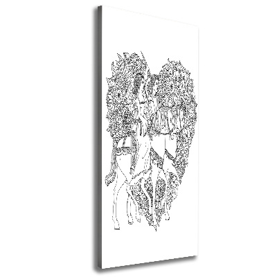 Foto auf leinwand vertikales Frau und Mann