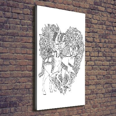 Foto auf leinwand vertikales Frau und Mann