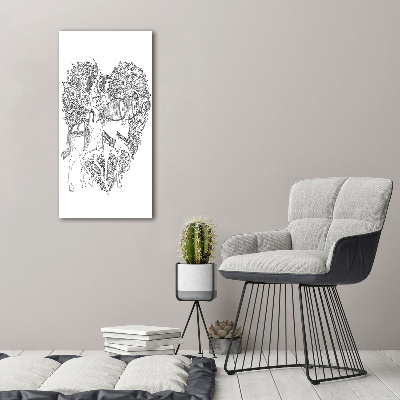 Foto auf leinwand vertikales Frau und Mann