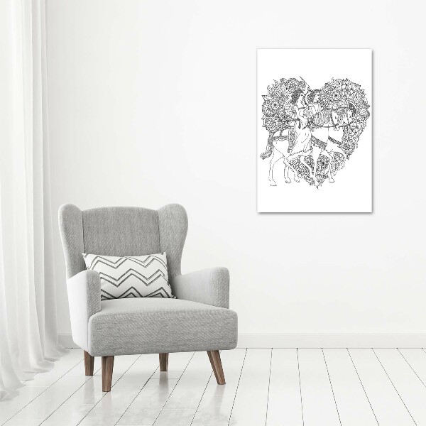 Foto auf leinwand vertikales Frau und Mann