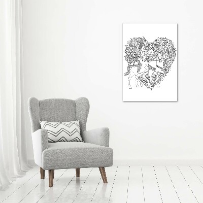 Foto auf leinwand vertikales Frau und Mann