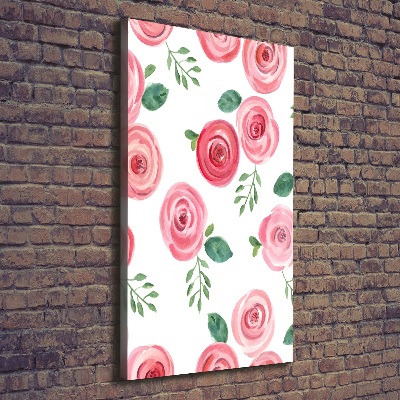 Wandbild vertikales Rosa Rosen