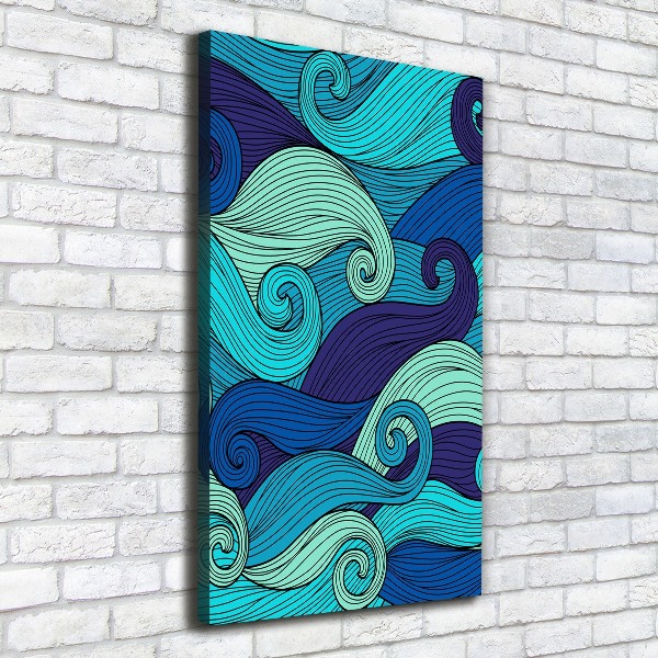 Foto auf leinwand vertikales Abstrakte Wellen