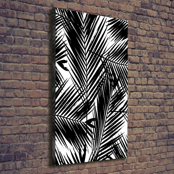 Wandbild vertikales Palmenblätter