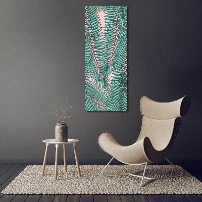 Foto leinwand vertikales Palmenblätter