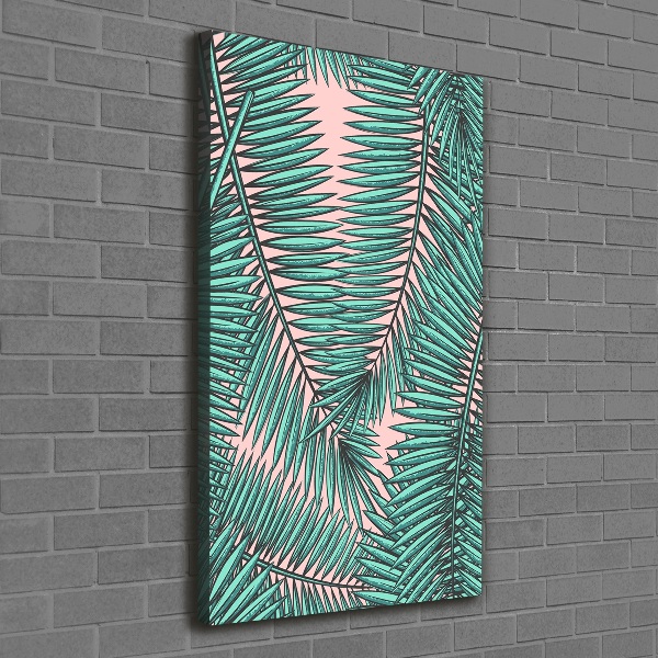 Foto leinwand vertikales Palmenblätter