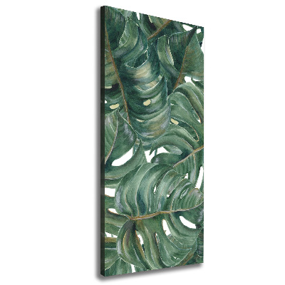 Foto leinwand vertikales Monstera