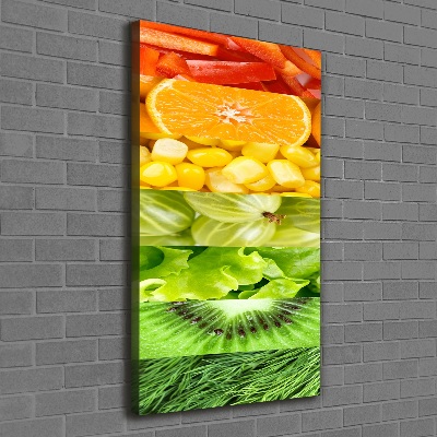 Foto leinwand vertikales Obst und Gemüse