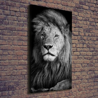 Wandbild vertikales Porträt eines Löwen