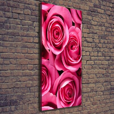 Wandbild vertikales Rosa Rosen