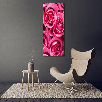 Wandbild vertikales Rosa Rosen