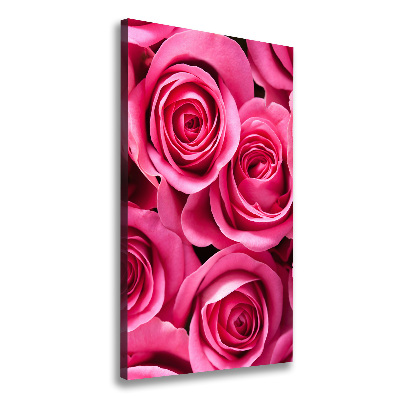 Wandbild vertikales Rosa Rosen