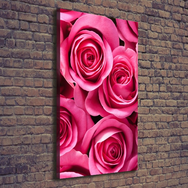 Wandbild vertikales Rosa Rosen