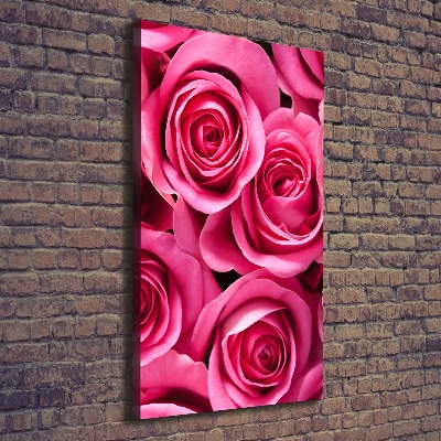 Wandbild vertikales Rosa Rosen