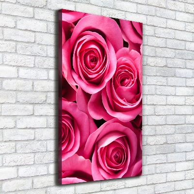 Wandbild vertikales Rosa Rosen