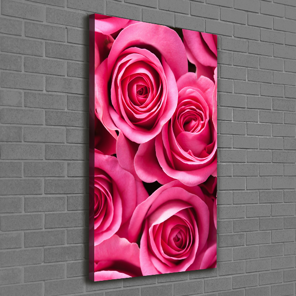 Wandbild vertikales Rosa Rosen