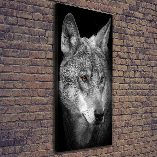Foto leinwand vertikales Porträt eines Wolfes