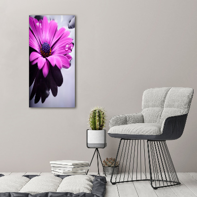 Foto leinwand vertikales Rosa Gerbera