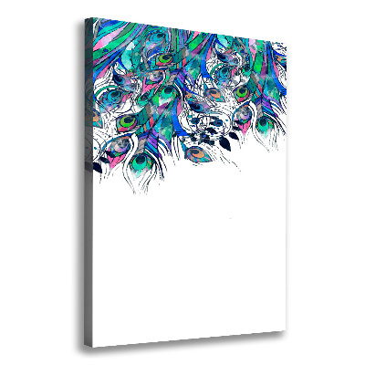 Foto auf leinwand vertikales Pfauenfedern