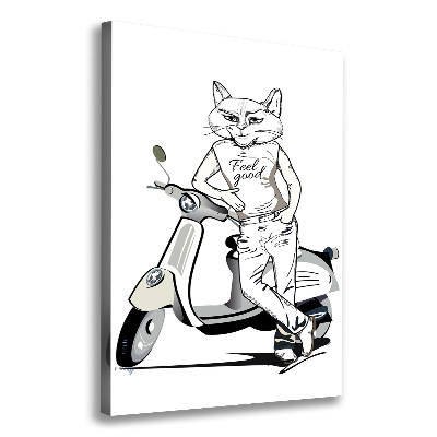 Wandbild vertikales Katzenmann