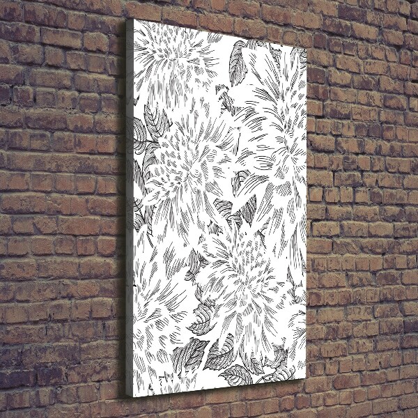 Wandbild vertikales Pfingstrosen