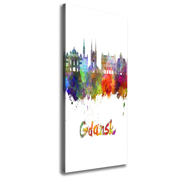 Wandbild vertikales Farbenfrohes Danzig