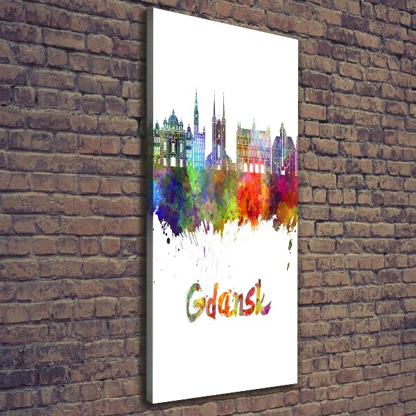 Wandbild vertikales Farbenfrohes Danzig