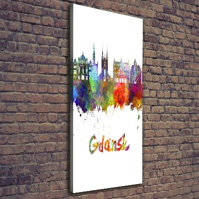 Wandbild vertikales Farbenfrohes Danzig