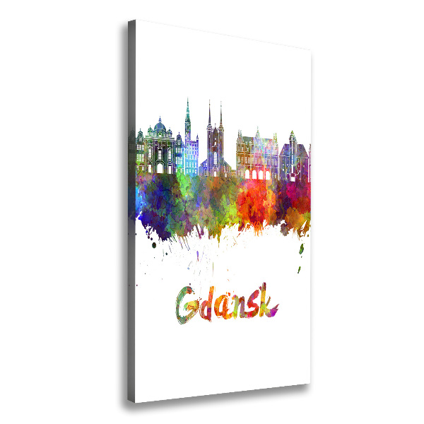 Wandbild vertikales Farbenfrohes Danzig