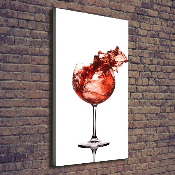 Foto leinwand vertikales Ein Glas Wein