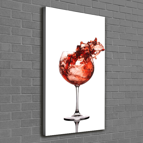 Foto leinwand vertikales Ein Glas Wein