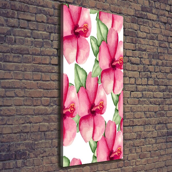 Wandbild vertikales Tropische Blumen