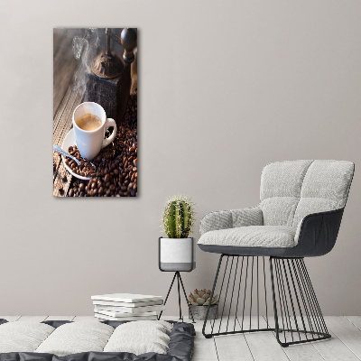 Foto auf leinwand vertikales Eine Tasse Kaffee