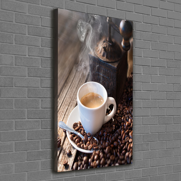 Foto auf leinwand vertikales Eine Tasse Kaffee