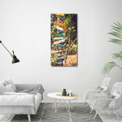 Wandbild vertikales Wegweiser