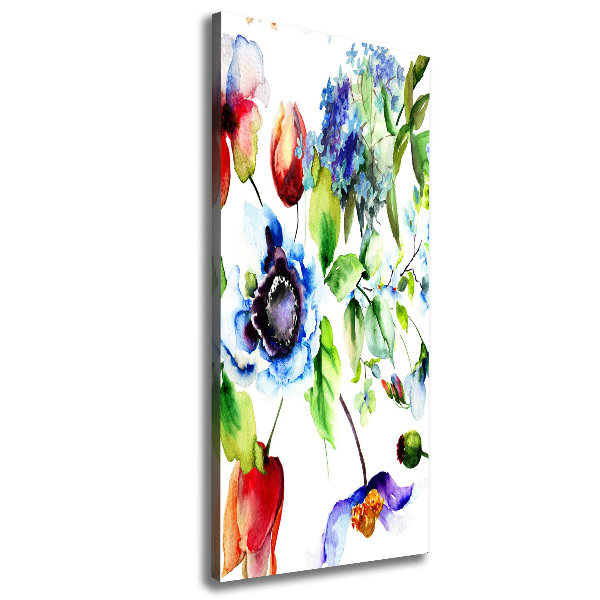 Wandbild vertikales Wildblumen
