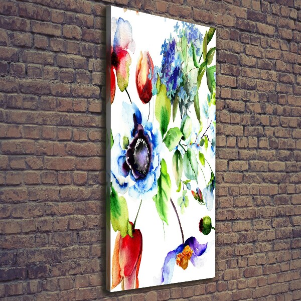 Wandbild vertikales Wildblumen