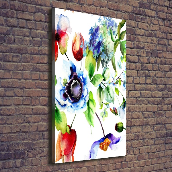 Wandbild vertikales Wildblumen