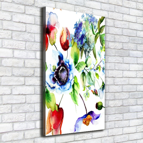 Wandbild vertikales Wildblumen
