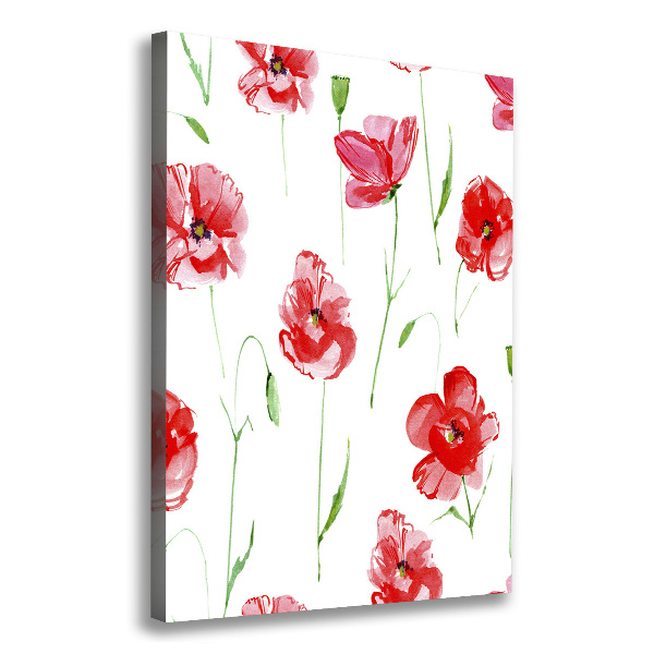 Foto auf leinwand vertikales Mohnblumen