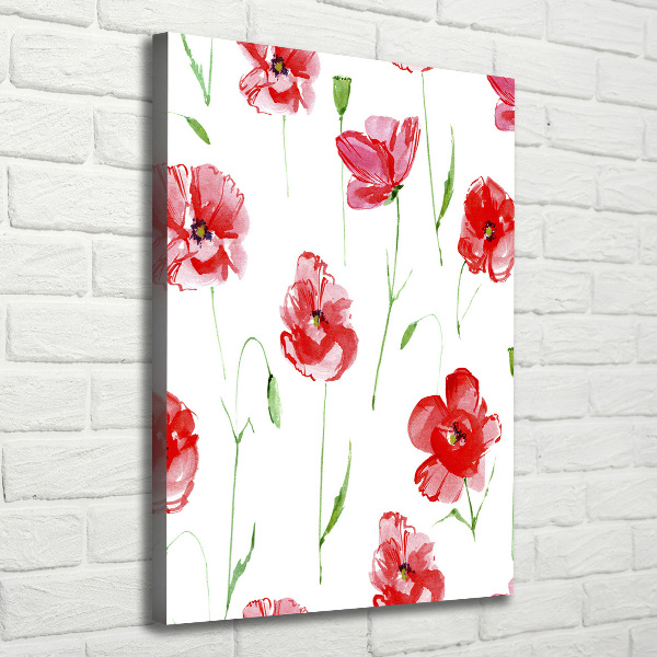 Foto auf leinwand vertikales Mohnblumen