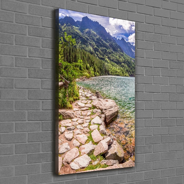 Foto leinwand vertikales Das Meeresauge der Tatra-Berge