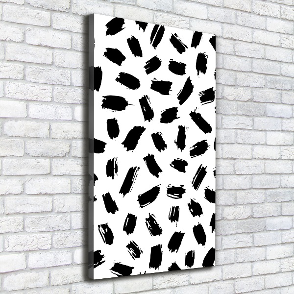 Foto leinwand vertikales Schwarze und weiße Flecken