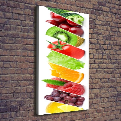 Wandbild vertikales Gemüse und Obst