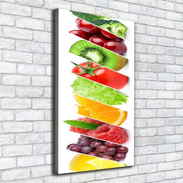 Wandbild vertikales Gemüse und Obst