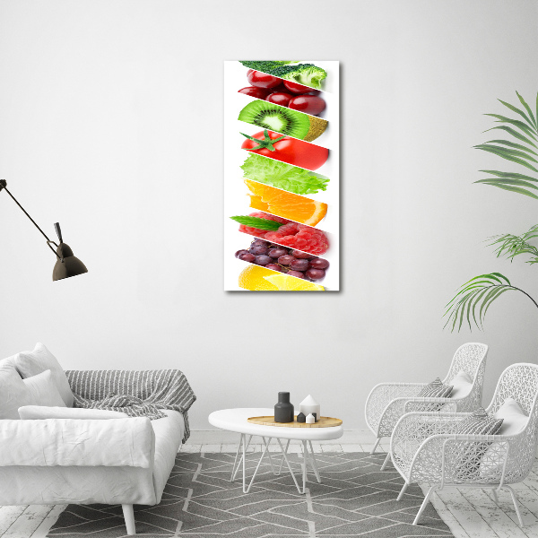Wandbild vertikales Gemüse und Obst