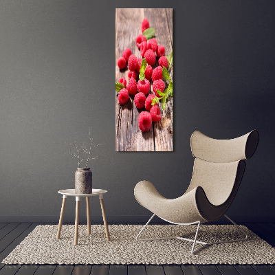Foto leinwand vertikales Himbeeren