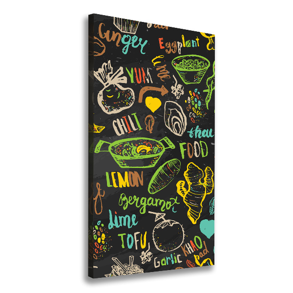 Foto leinwand vertikales Thailändische Gerichte