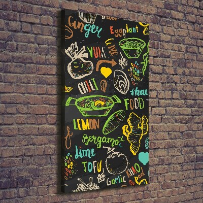 Foto leinwand vertikales Thailändische Gerichte